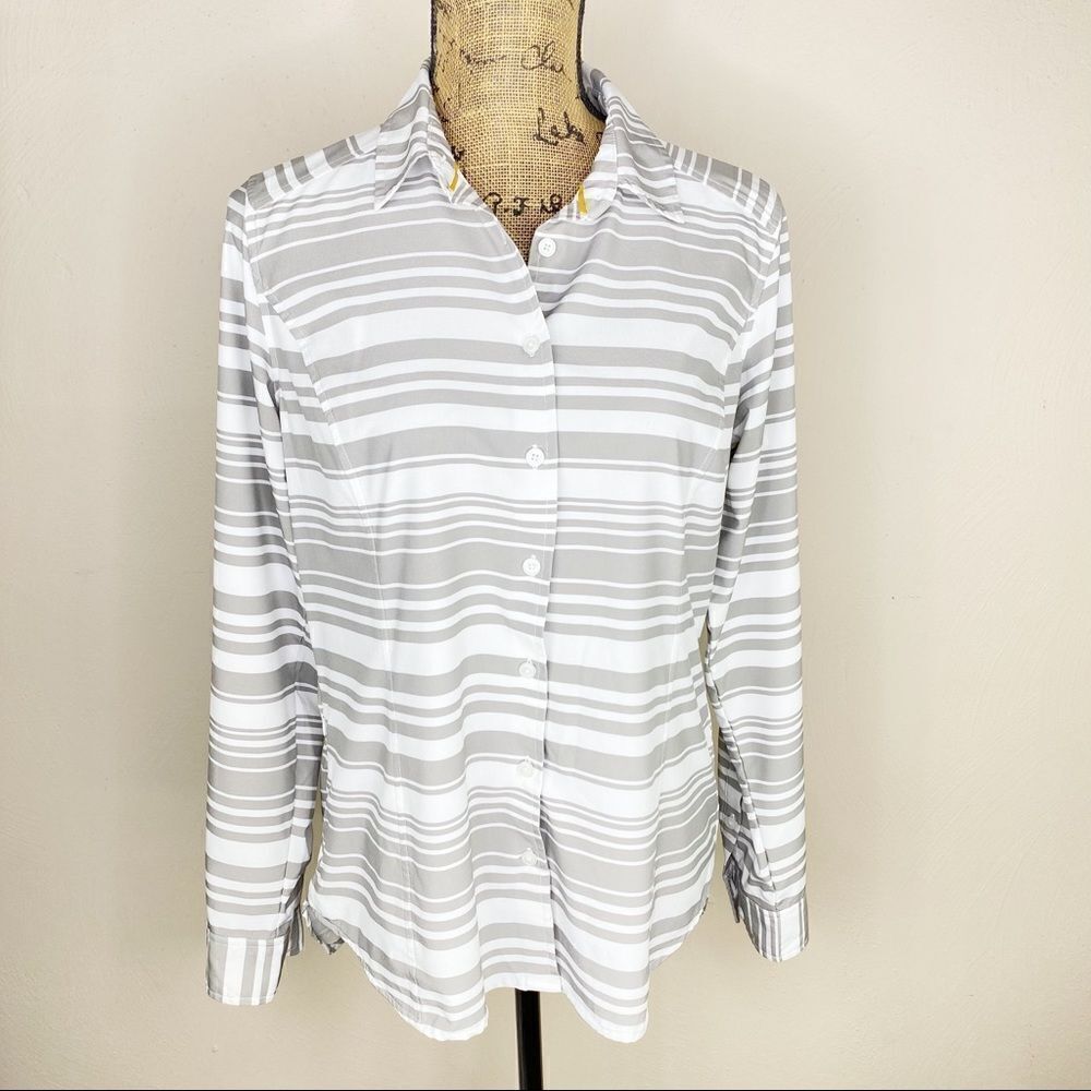 Orvis Striped Button Front‎ Long Sleeve Shirt S
